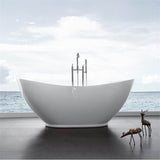 Maidstone - Placid Acrylic Contemporary Tub - Brushed Nickel
