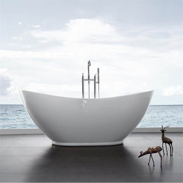 Maidstone - Placid Acrylic Contemporary Tub - Brushed Nickel