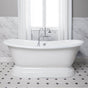 Maidstone - Sussex Cast Iron Double Slipper Pedestal Tub - White