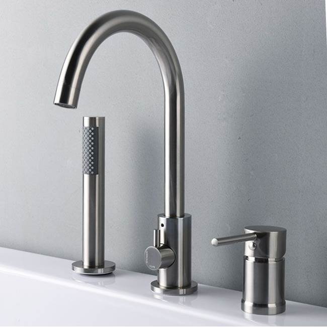 Maidstone - Roman Deck Mount Faucets - Gooseneck - Brushed Nickel