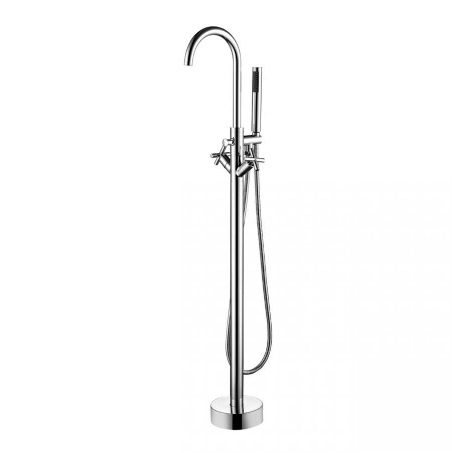 Contemporary Freestanding Faucet - Gooseneck