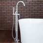 Maidstone - Infinity Freestanding Faucets - Gooseneck Infinity Freestanding Faucets - Brushed Nickel
