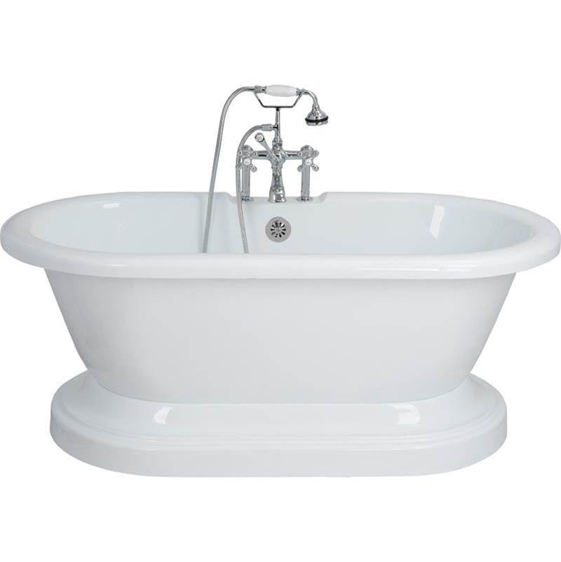 Maidstone - Claridge Acrylic Double Ended Pedestal Tub - White