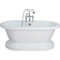 Maidstone - Claridge Acrylic Double Ended Pedestal Tub - White
