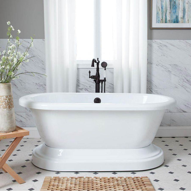 Maidstone - Langdon Acrylic Freestanding Pedestal Tub - White