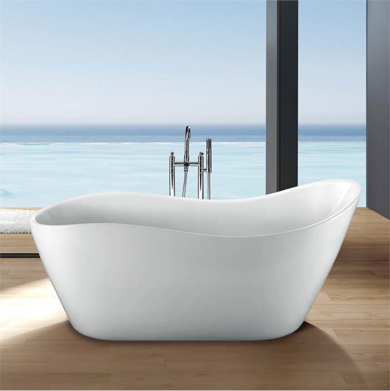 Maidstone - Gianna Acrylic Contemporary Tub - Brushed Nickel