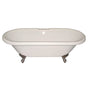 Maidstone - Kris Acrylic Double Ended Clawfoot Tub - Brushed Nickel