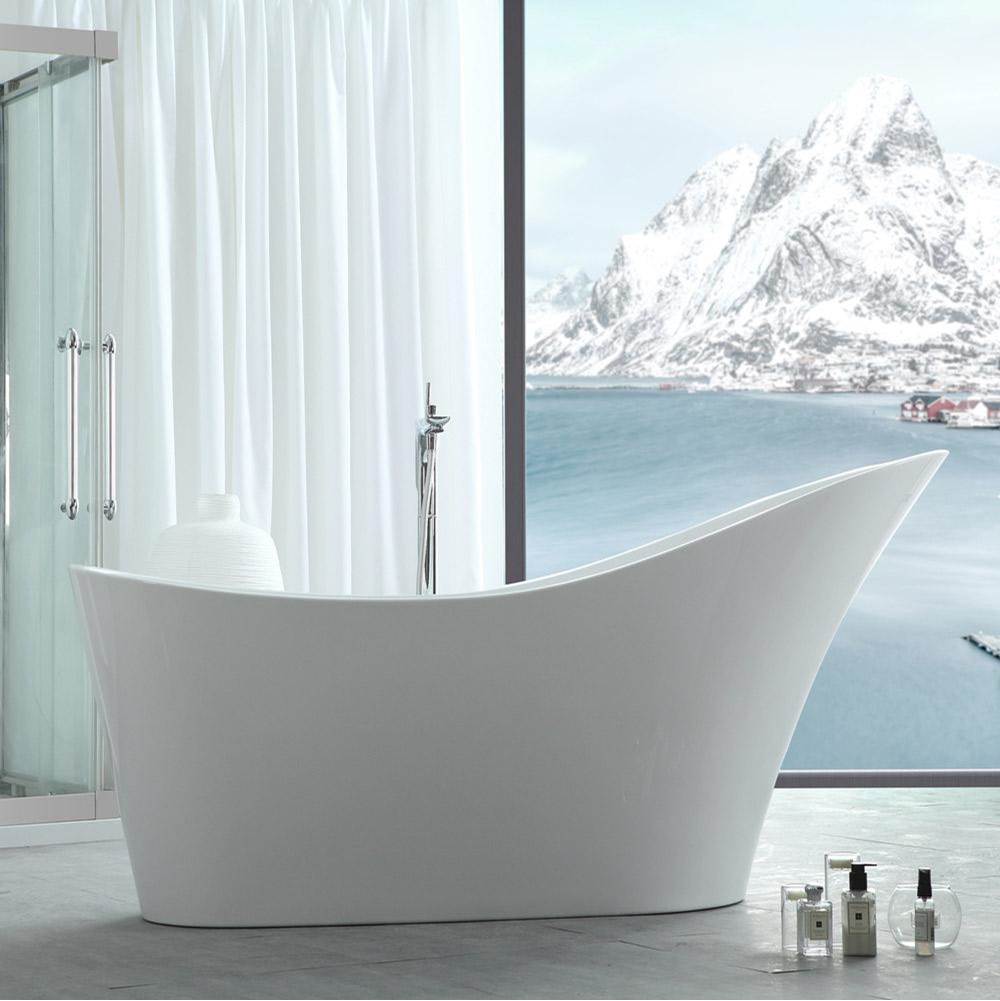 Maidstone - Claridge Acrylic Double Ended Pedestal Tub - White