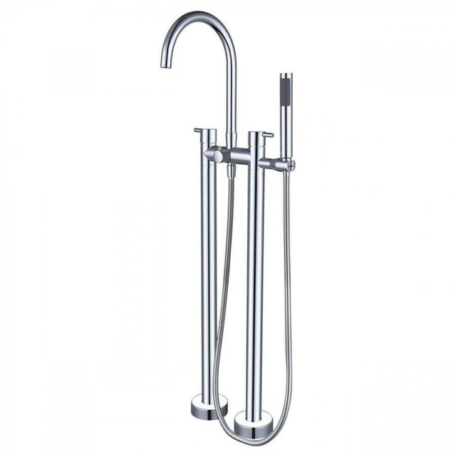 Maidstone - Double Post Freestanding Gooseneck Faucet - Chrome