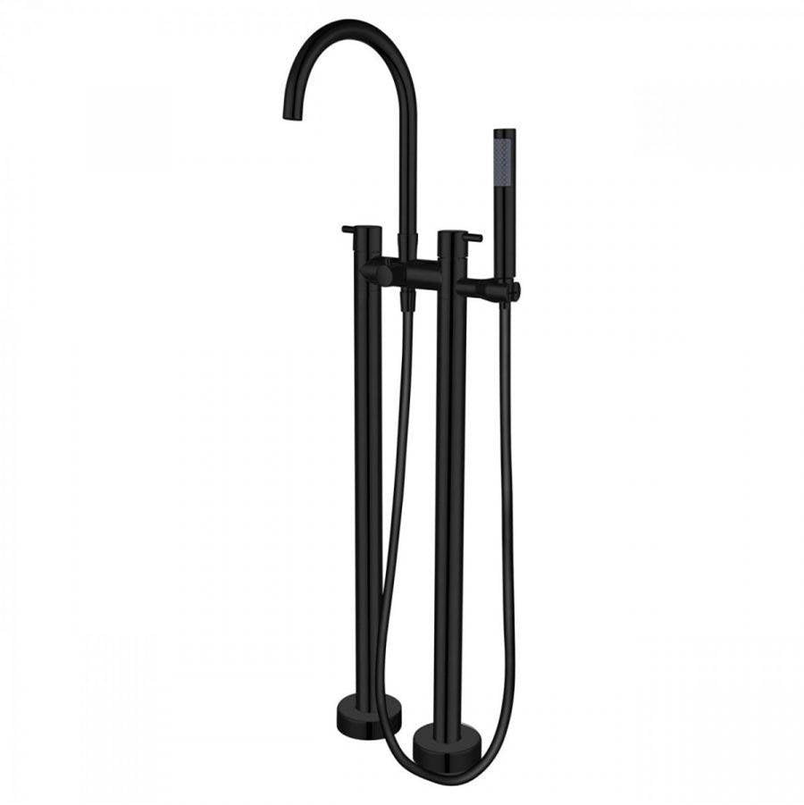 Maidstone - Double Post Freestanding Gooseneck Faucet - Matte Black