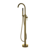 Maidstone - Contemporary Freestanding Faucet - Gooseneck - Brushed Brass