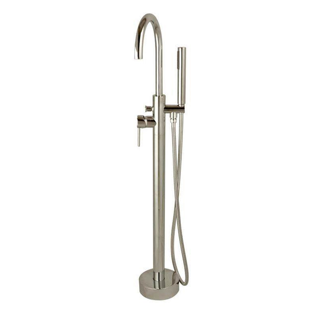 Maidstone - Contemporary Freestanding Faucet - Gooseneck - Brushed Nickel