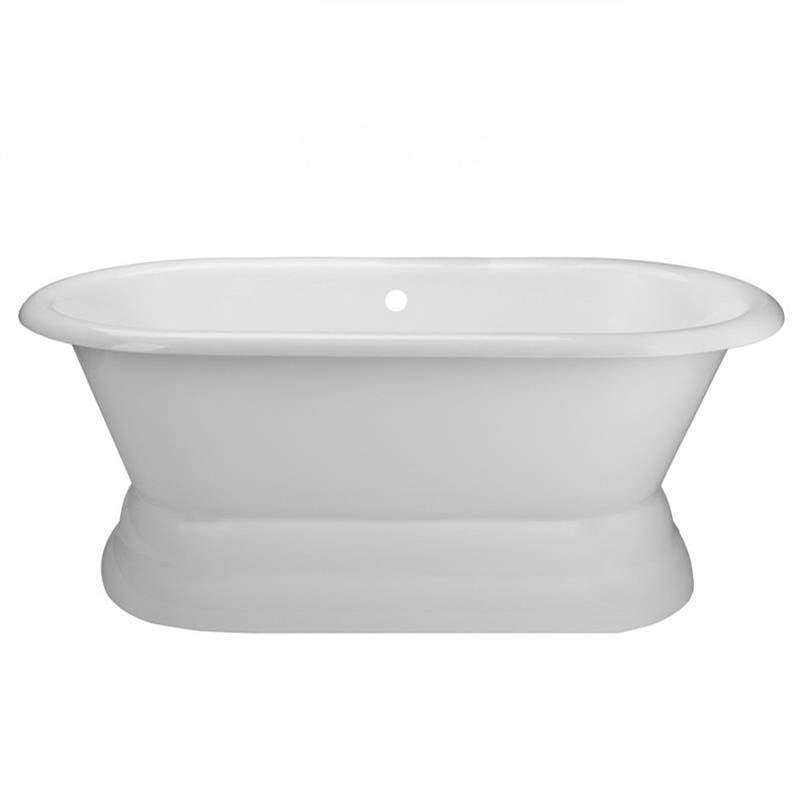 Maidstone - Sinclair Cast Iron Double Ended Pedestal Tub - Chrome