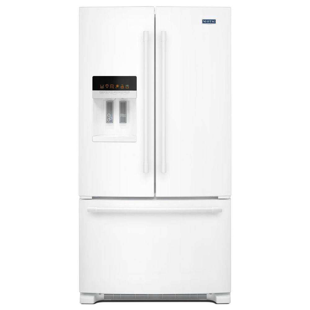 Maytag - 36- Inch Wide French Door Refrigerator with PowerCold Feature - 25 Cu. Ft. - White