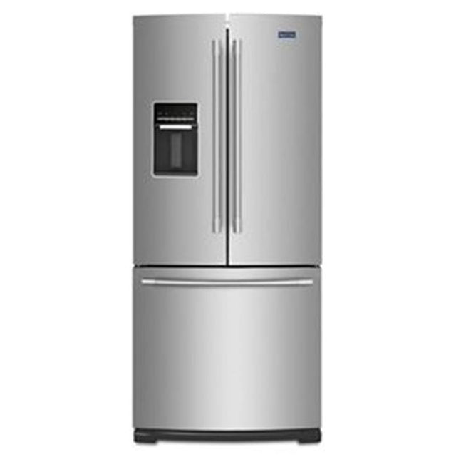 Maytag - 30-Inch Wide French Door Refrigerator with Exterior Water Dispenser- 20 Cu. Ft. - Fingerprint Resistant Stainless Steel