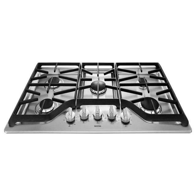 Maytag - 36-inch Wide Gas Cooktop with DuraGuard? Protective Finish - Stainless Steel