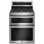 Maytag - 30-Inch Wide Double Oven Gas Range With True Convection - 6.0 Cu. Ft. - Fingerprint Resistant Stainless Steel