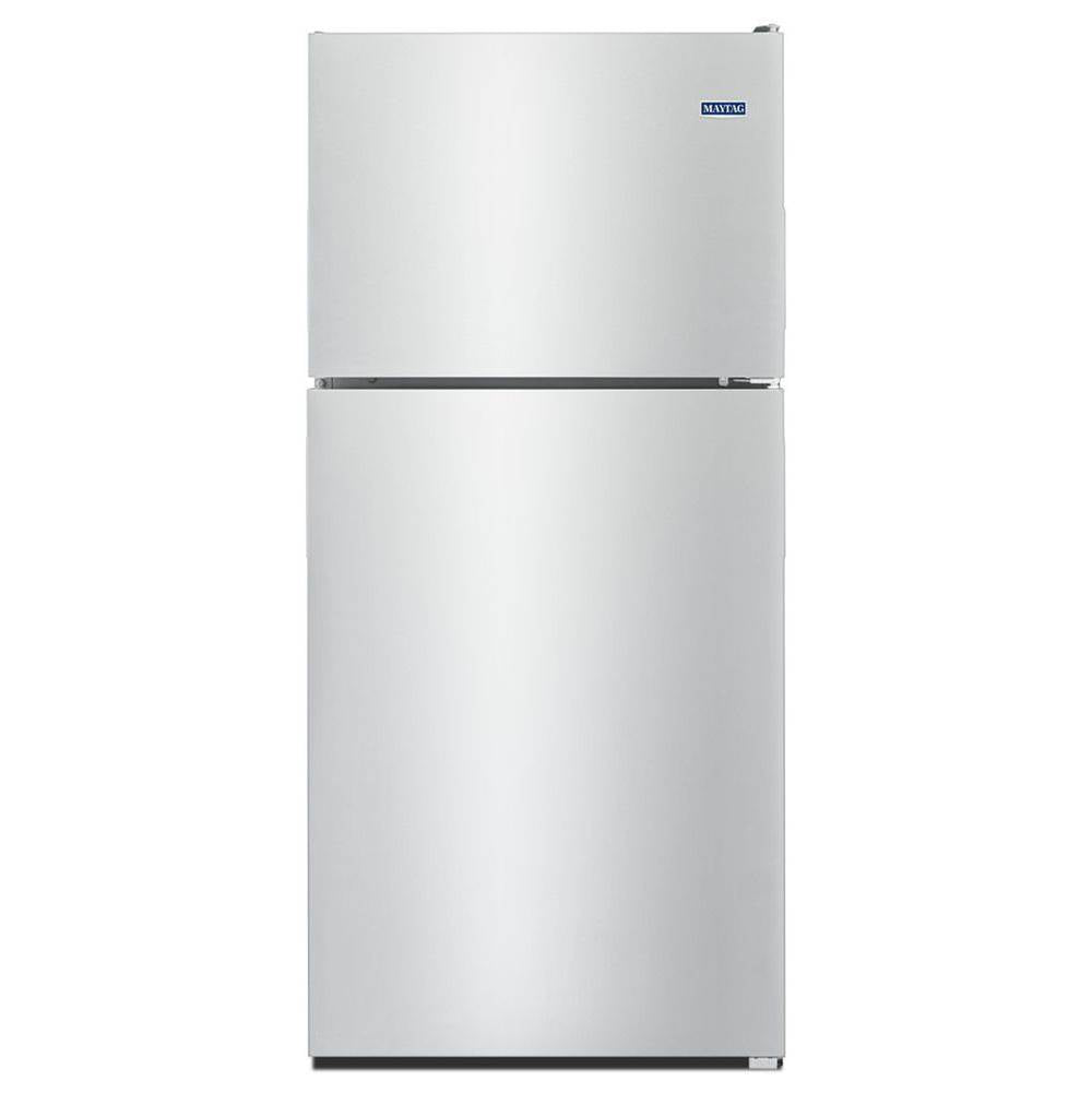 Maytag - 33-Inch Wide Top Freezer Refrigerator with PowerCold Feature- 21 Cu. Ft. - Fingerprint Resistant Stainless Steel