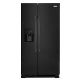 Maytag - 25 Cu Ft, 36 Inch Width, Led Lighting, Dual Pad Dispenser, Idi, Pizza Pocket - Black