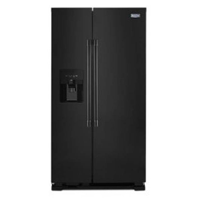 Maytag - 25 Cu Ft, 36 Inch Width, Led Lighting, Dual Pad Dispenser, Idi, Pizza Pocket - Black