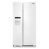 Maytag - 25 Cu Ft, 36 Inch Width, Led Lighting, Dual Pad Dispenser, Idi, Pizza Pocket - White