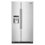 Maytag - 25 Cu Ft, 36 Inch Width, Led Lighting, Dual Pad Dispenser, Idi, Pizza Pocket, Afp Stainless - Fingerprint Resistant Stainless Steel