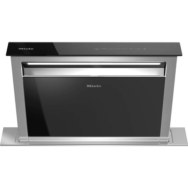 Miele - DA 6881 - 30'' Downdraft Hood (4.75'' Deep) Black Glass (Clean Touch Steel) - Stainless Steel