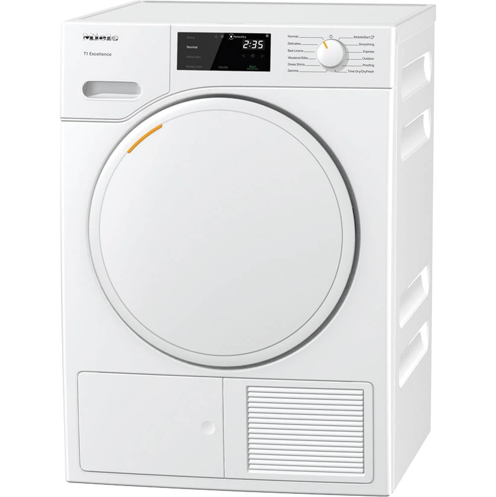 Miele - TXD160 WP - 24'' T1 Dryer Heat Pump DirectSelect Solid Door White WiFi (Lotus White) - Lotus White