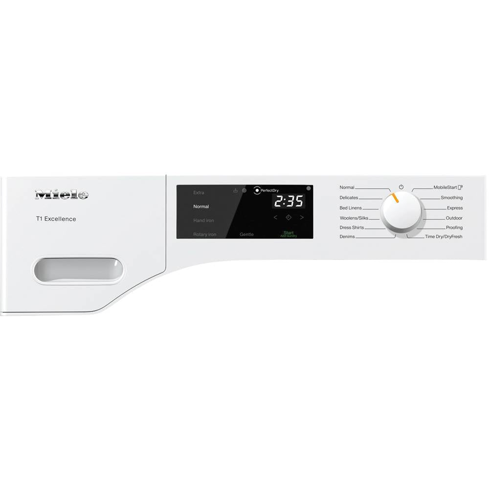 TXD160 WP - 24'' T1 Dryer Heat Pump DirectSelect Solid Door White WiFi (Lotus White)