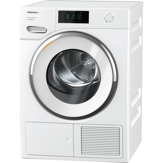 Miele - TXR860 WP Eco&Steam - 24'' T1 Dryer Heat Pump Glass Door & Steam WiFi MTouch Control (Lotus White) - Lotus White
