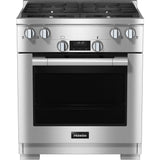 Miele - HR 1124-3 G AG - 30'' Gas Range DirectSelect 4 Burner - Clean Touch Steel