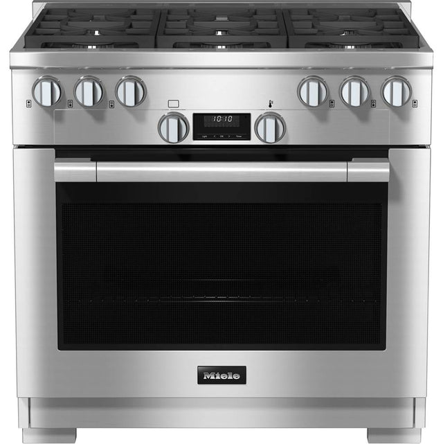 Miele - HR 1134-3 LP AG - 36'' Gas Range DirectSelect LP 6 Burner - Clean Touch Steel
