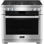 Miele - HR 1934-3 LP DF - 36'' Duel Fuel Range LP 6 Burner MTouch - Clean Touch Steel