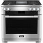 Miele - HR 1936-3 G DF GD - 36'' Duel Fuel Range 4 Burner/Griddle MTouch - Clean Touch Steel