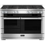 Miele - HR 1954-3 G DF - 48'' Duel Fuel Range 8 Burner MTouch - Clean Touch Steel