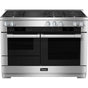 Miele - HR 1955-3 G DF GR - 48'' Duel Fuel Range 6 Burner/Grill MTouch - Clean Touch Steel