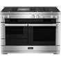 Miele - HR 1956-3 LP DF GD - 48'' Duel Fuel Range 6 Burner/Griddle MTouch - Clean Touch Steel