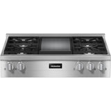Miele - KMR 1136-3 G GD - 36'' Rangetop 4 Burner/Griddle Nat Gas DirectSelect