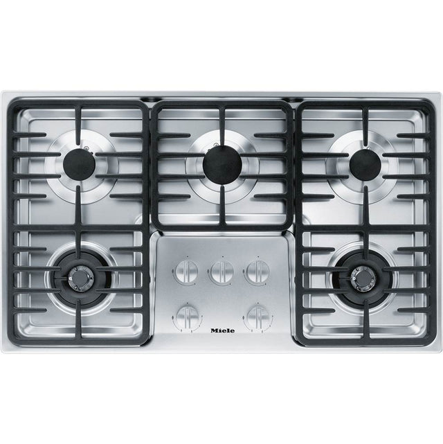 Miele - KM 3475 G - 36'' Cooktop Linear Grates Nat Gas (Stainless Steel)