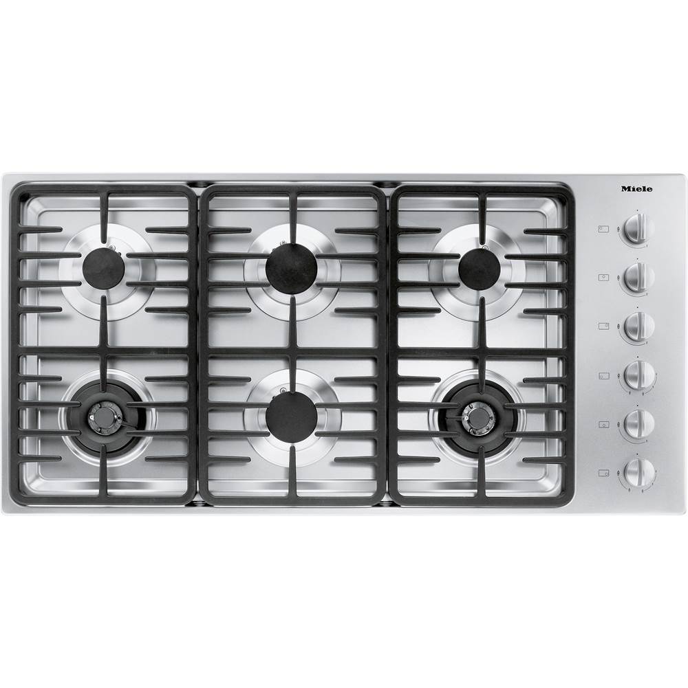 Miele - KM 3485 G - 42'' Cooktop Linear Grates Nat Gas (Stainless Steel)