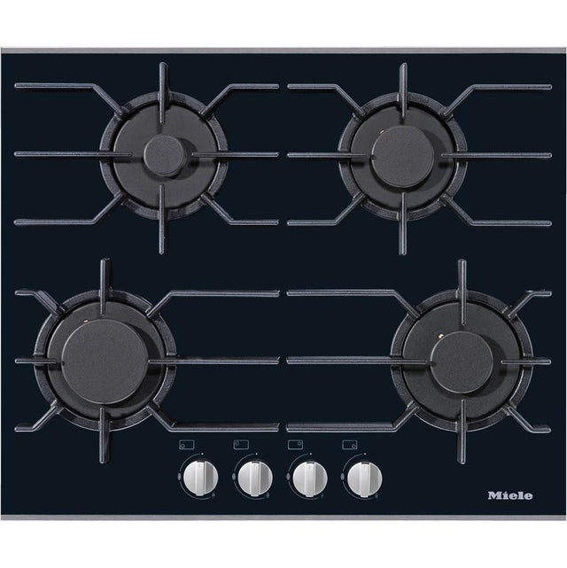 Miele - KM 3010 G - 24'' Cooktop on Black Glass Cooktop Nat Gas (Stainless Steel)