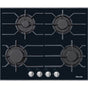 Miele - KM 3010 G - 24'' Cooktop on Black Glass Cooktop Nat Gas (Stainless Steel)