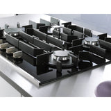 KM 3010 G - 24'' Cooktop on Black Glass Cooktop Nat Gas (Stainless Steel)