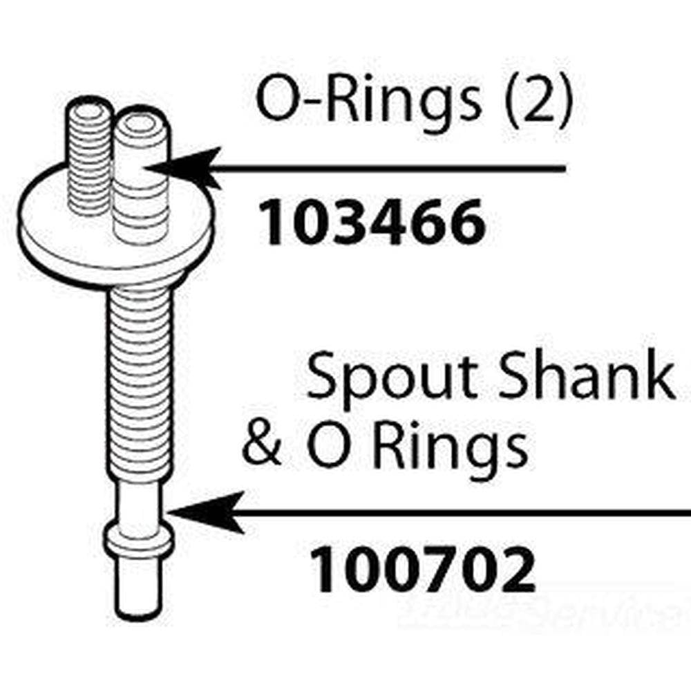 Moen - WIDESPREAD SPOUT SHANK FOR HYDROLOCK - Unfinished