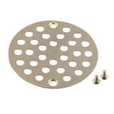 4-Inch Screw-In Shower Strainer Drain Cover, Brushed Gold