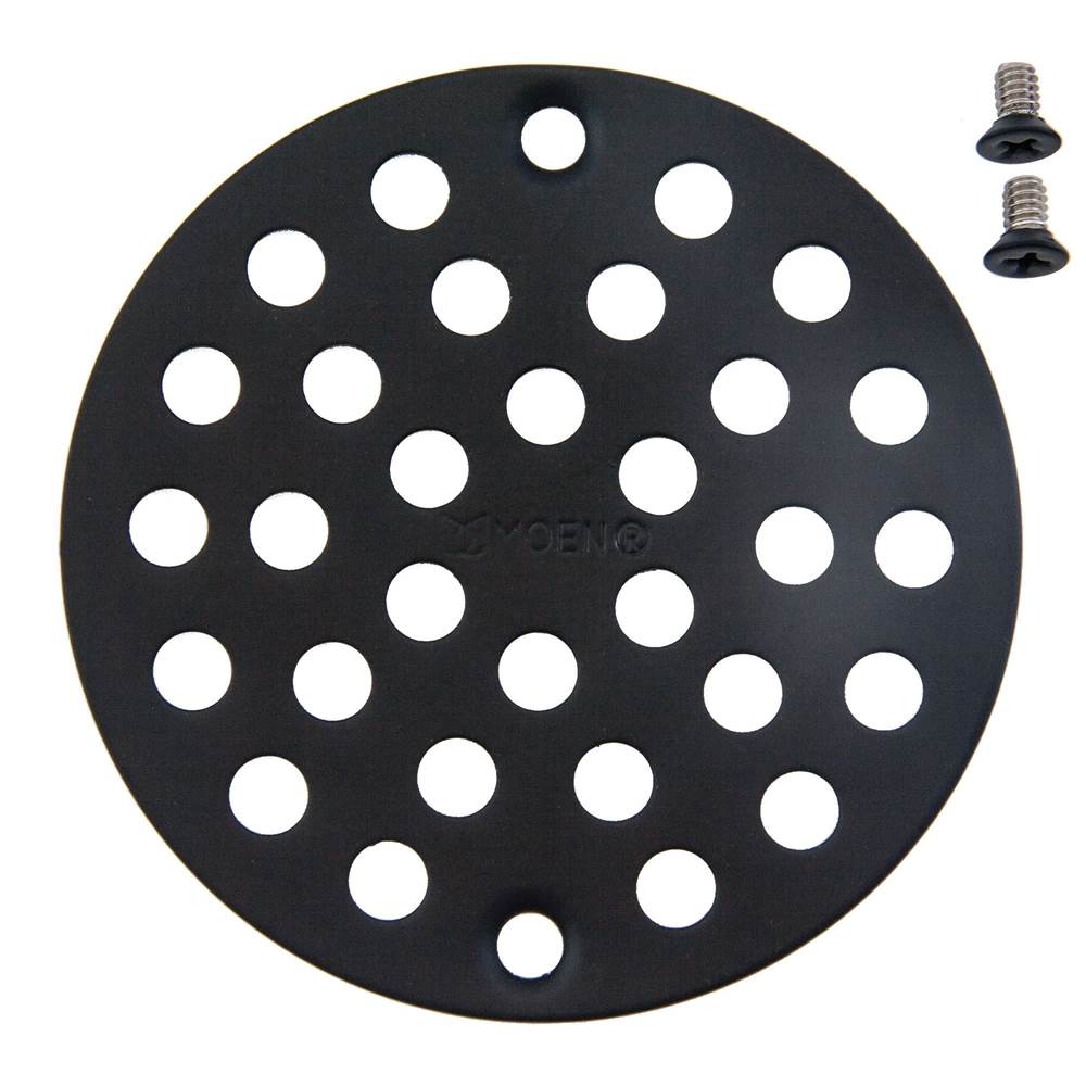 4-Inch Screw-In Shower Strainer Drain Cover, Brushed Gold