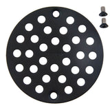 4-Inch Screw-In Shower Strainer Drain Cover, Brushed Gold