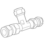 Mixing tee with check valves