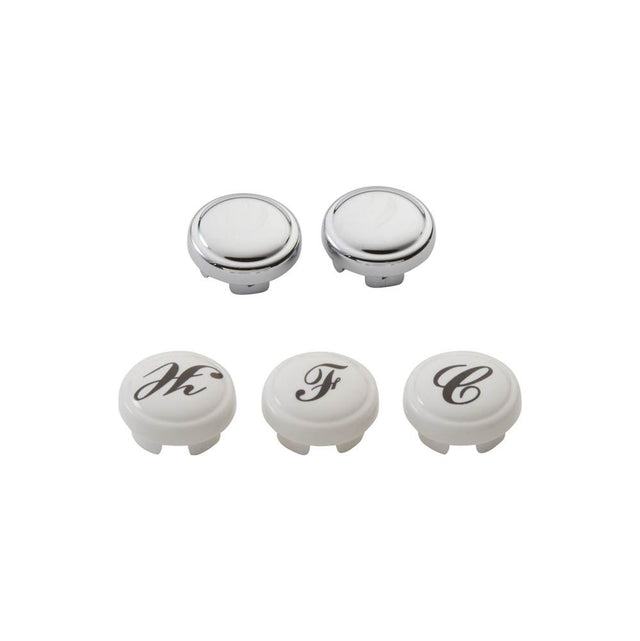 Moen - Kingsley Hot and Cold Handle Index Caps Kit - Chrome