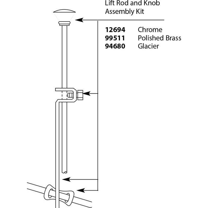 Moen - MOEN LIFT ROD - Chrome